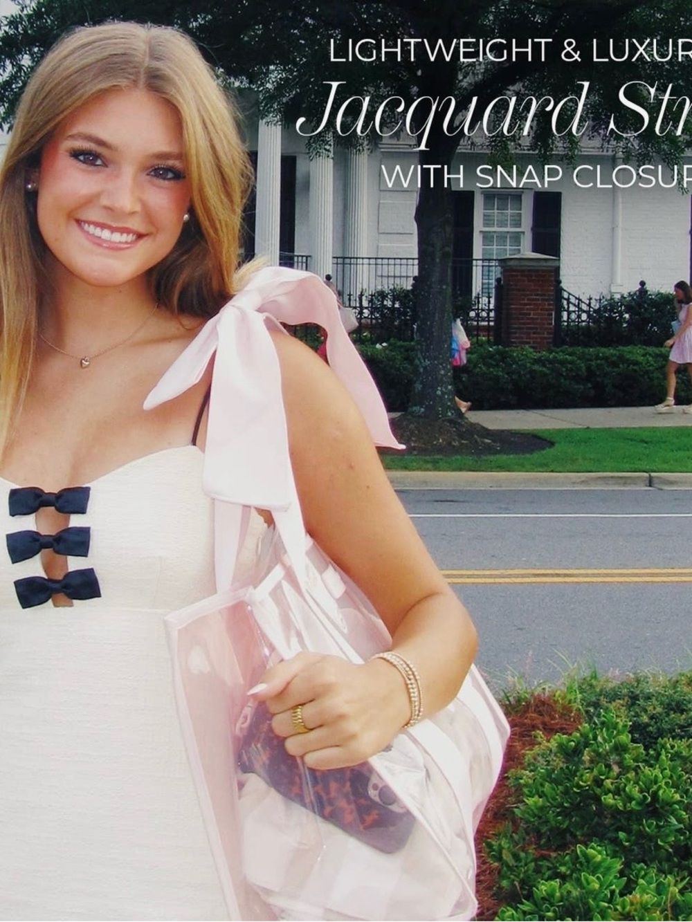 Case-mate Ballerina Pink Tote Bag with Bow - Picture 3 of 11